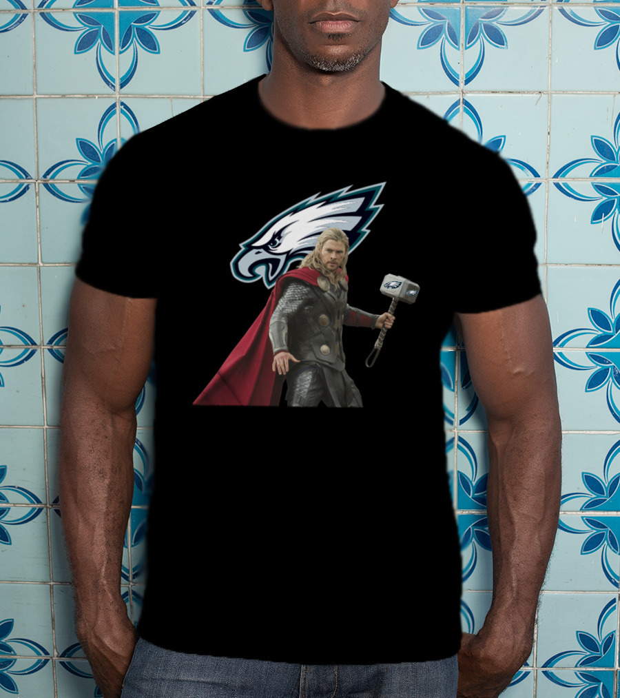 Philadelphia Eagles Thor Hammer Crossover T-Shirt