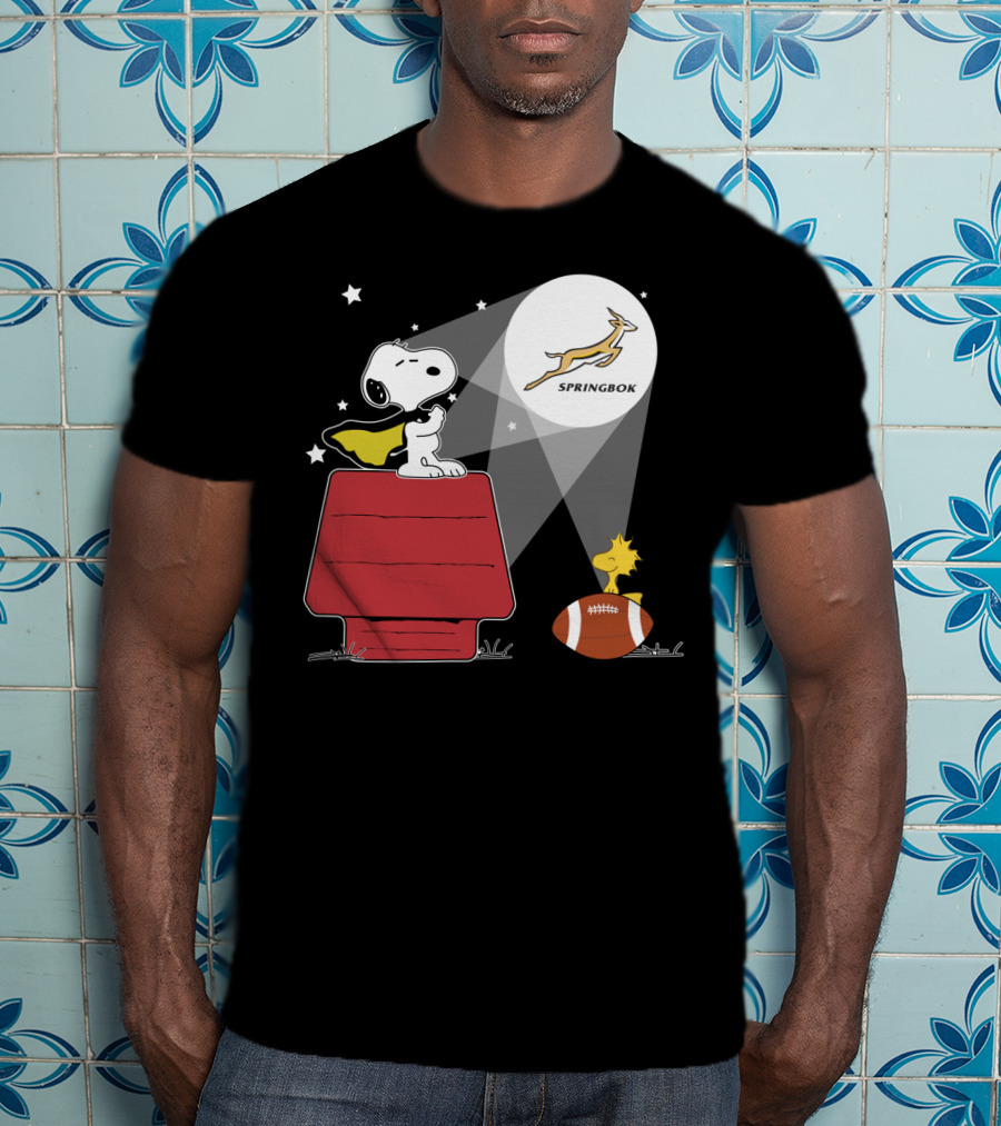 Springbok Spotlight Peanuts Snoopy Woodstock Rugby Adventure T-Shirt
