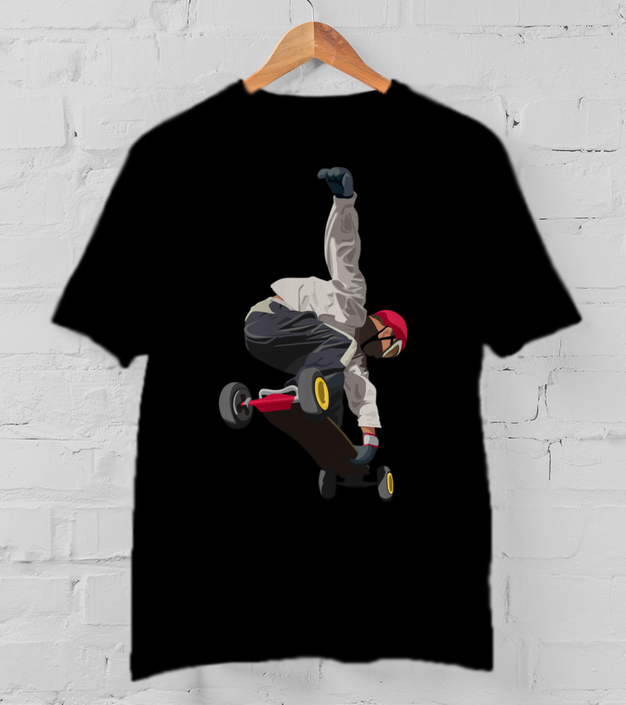 Dynamic Skateboarding Snowboarding Trick On Skate Shoes T-Shirt