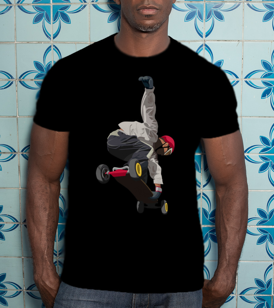 Dynamic Skateboarding Snowboarding Trick On Skate Shoes T-Shirt