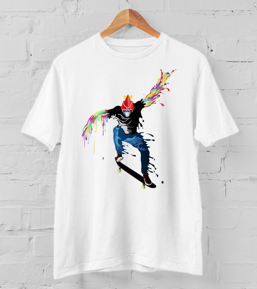Voltes V Skater Color Splash Jump T-Shirt
