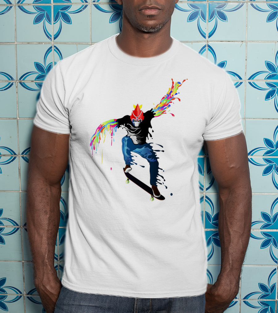 Voltes V Skater Color Splash Jump T-Shirt