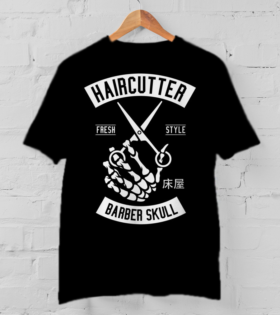 Haircutter Barber Skull Fresh T-Shirt