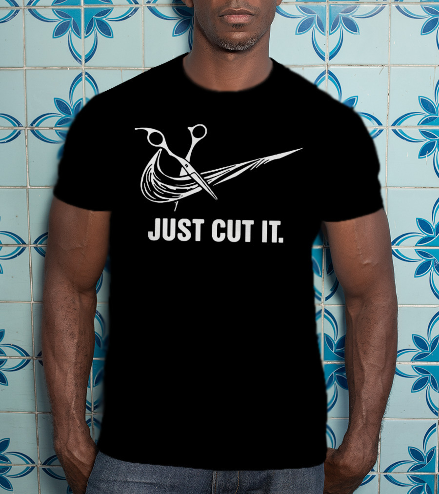 Just Cut It Hairstylist Scissors Swoosh T-Shirt