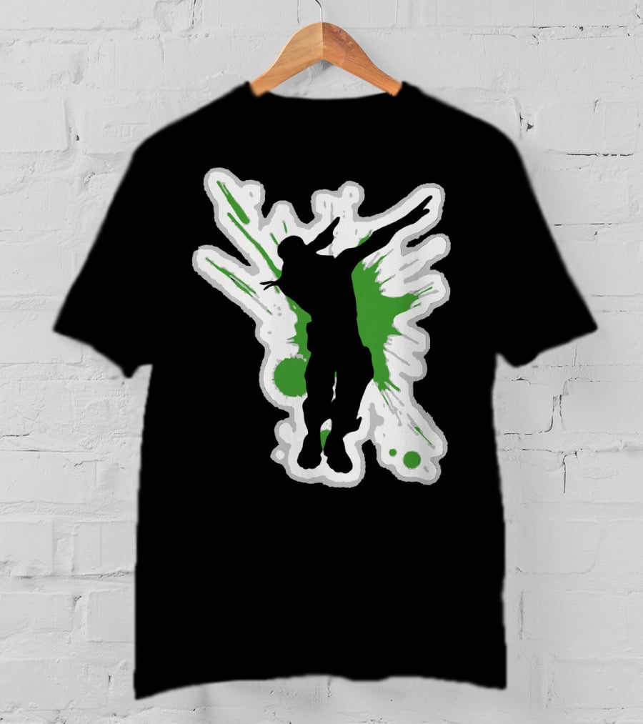 Silhouette Dab With Dynamic Green Splash - Dane Dab T-Shirt
