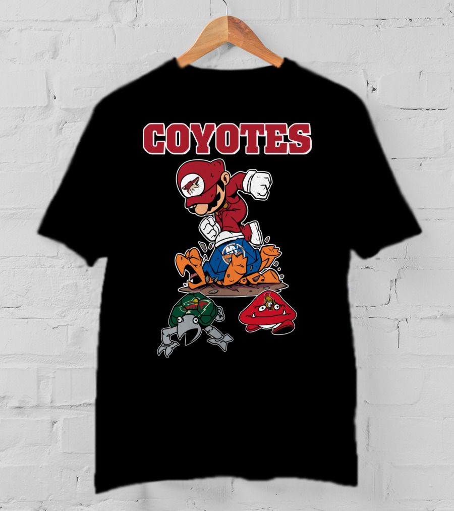 Coyotes Mario Parody With Duck And Crab Characters T-Shirt