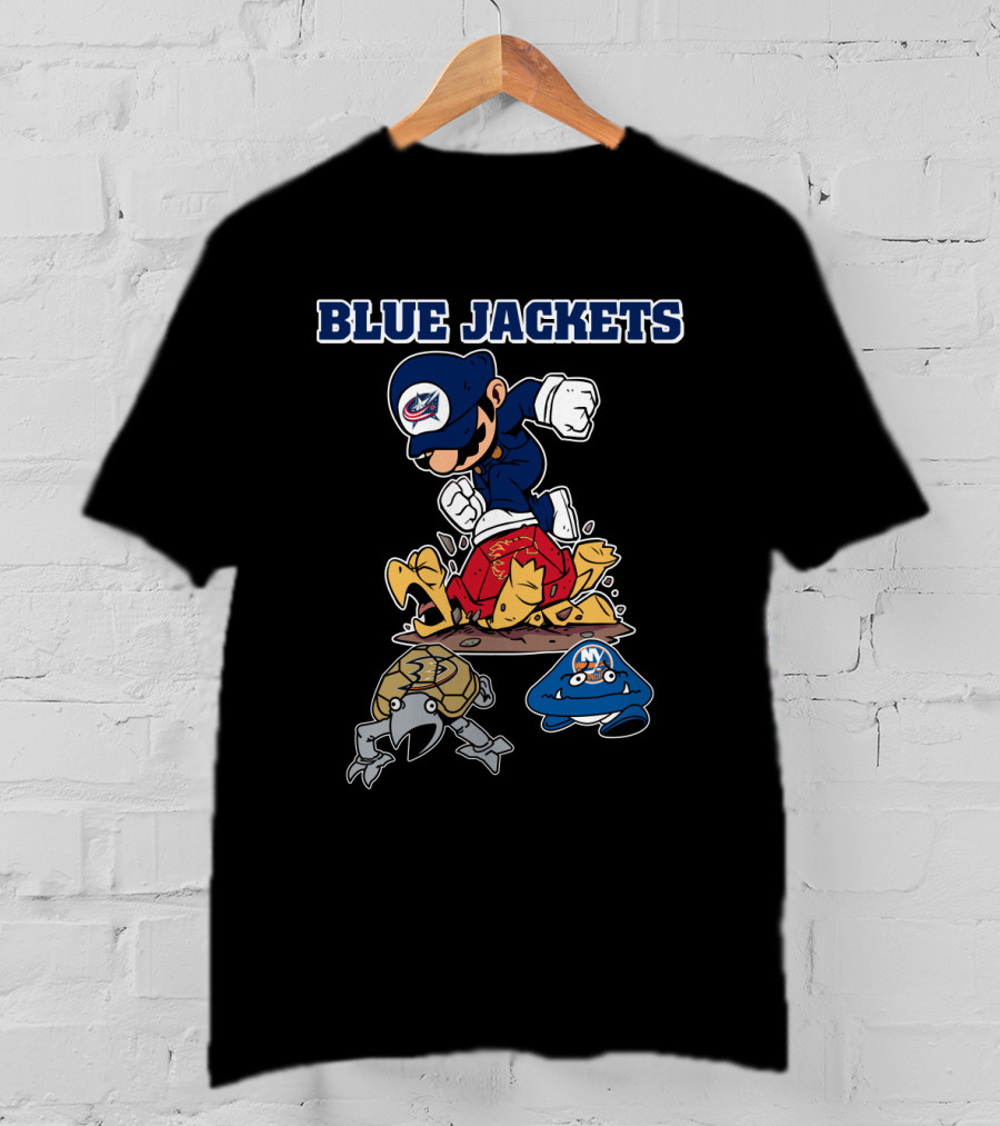 Blue Jackets Columbus Hockey Rivalry Playoff Cartoon Victory T-Shirt