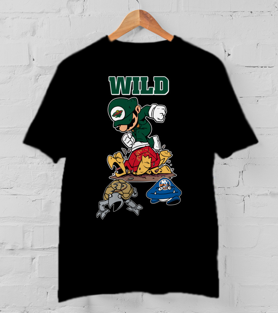 Wild Minnesota Wild Parody With Cartoon Characters And Sports Team T-Shirt