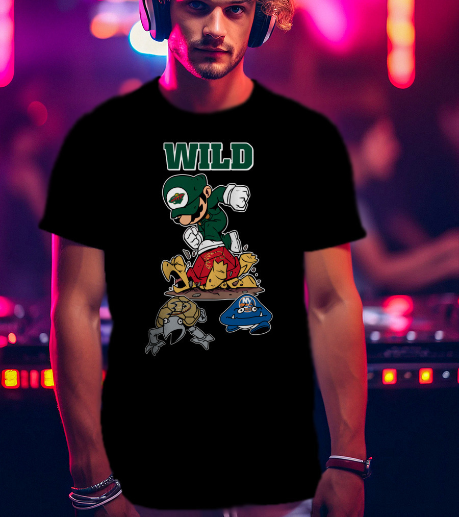 Wild Minnesota Wild Parody With Cartoon Characters And Sports Team T-Shirt