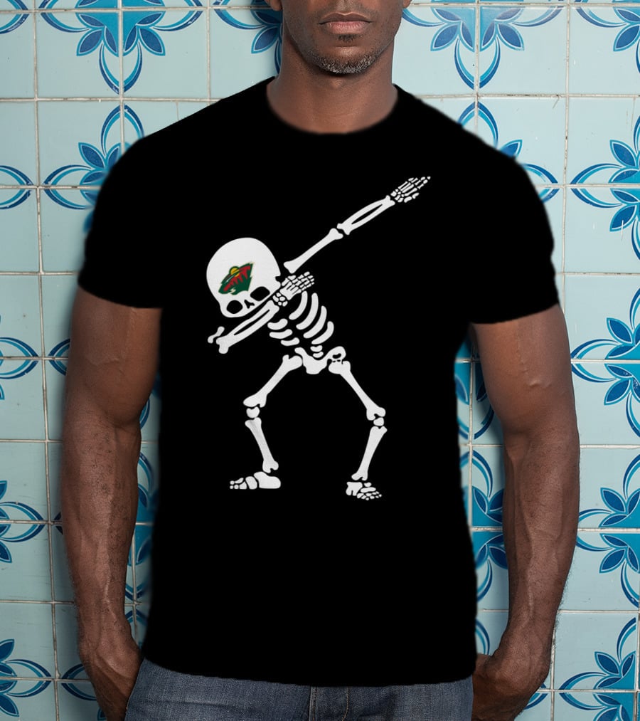 Minnesota Wild Skeleton Dab T-Shirt