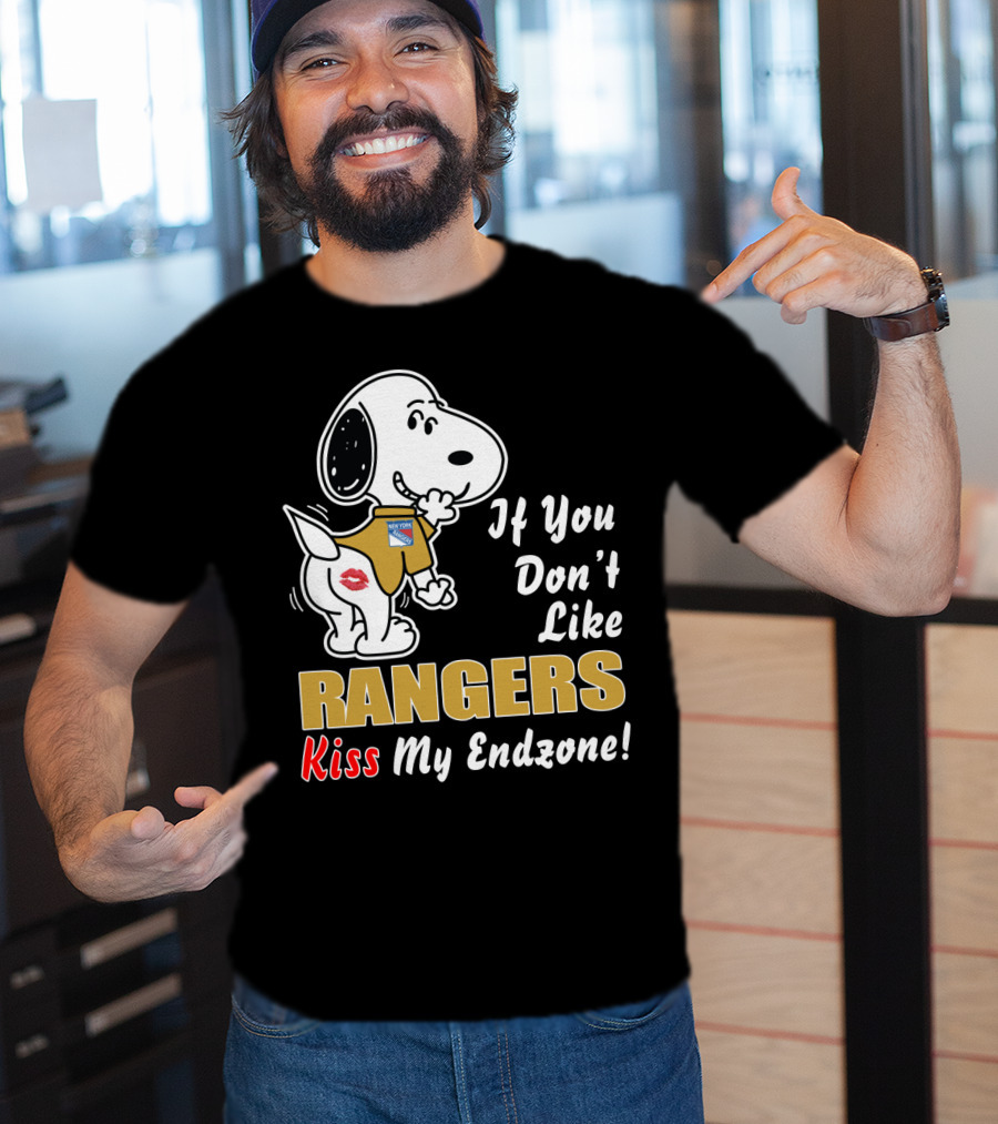 New York Rangers If You Don't Like Rangers Kiss My Endzone T-Shirt