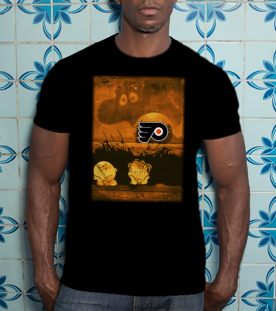 Halloween Philadelphia Flyers Peanuts Characters Pumpkin Patch T-Shirt