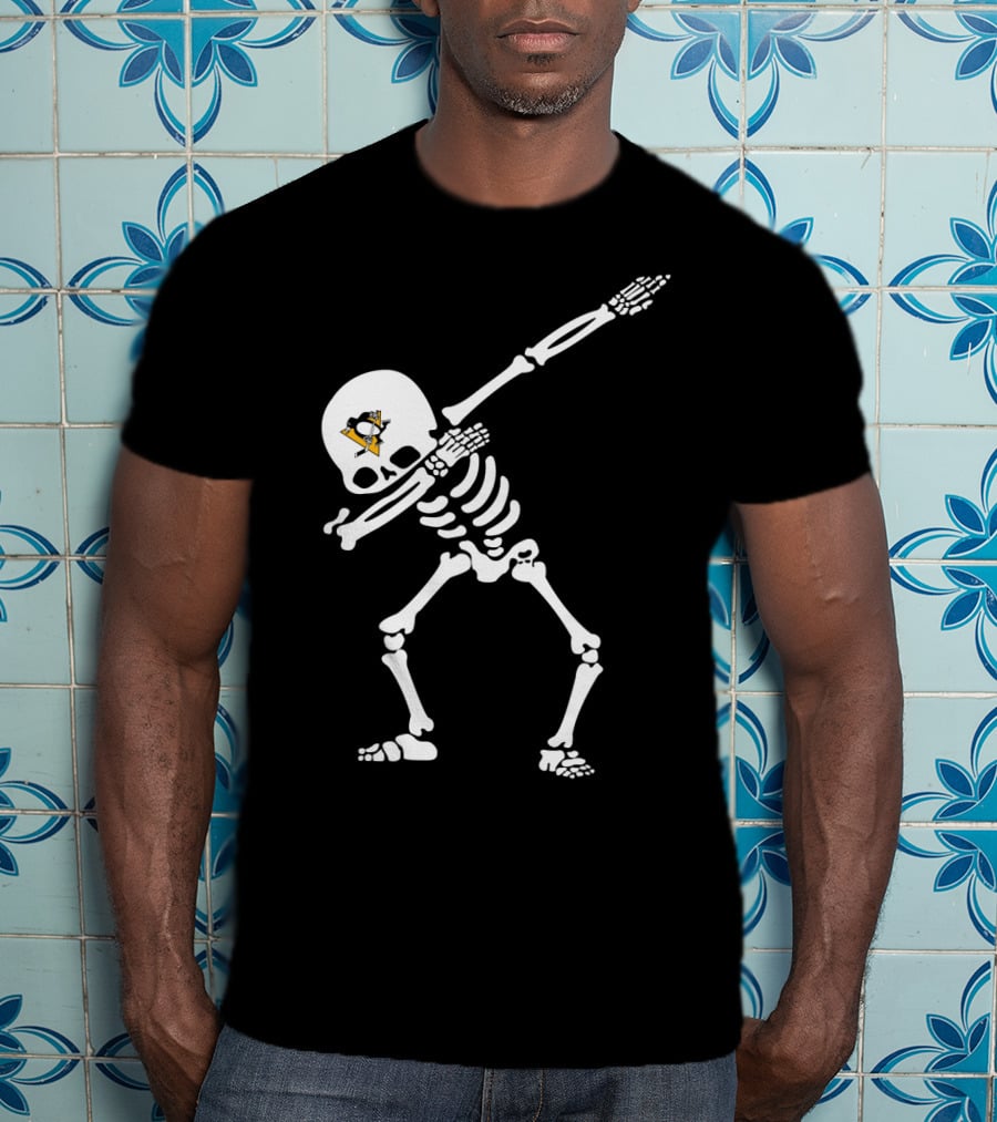 Pittsburgh Penguins Skeleton Dabbing Pose T-Shirt