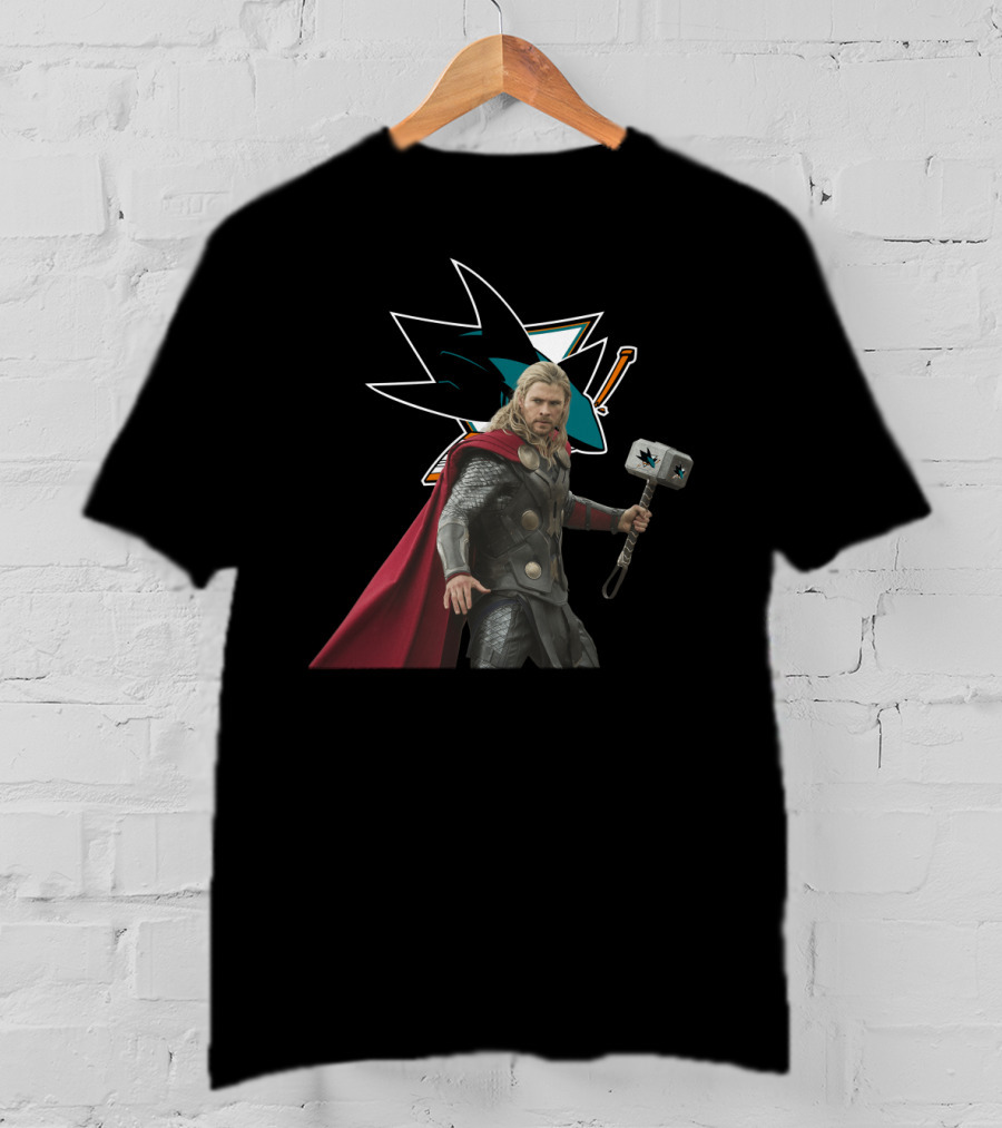 San Jose Sharks Thor Hammer Hero T-Shirt