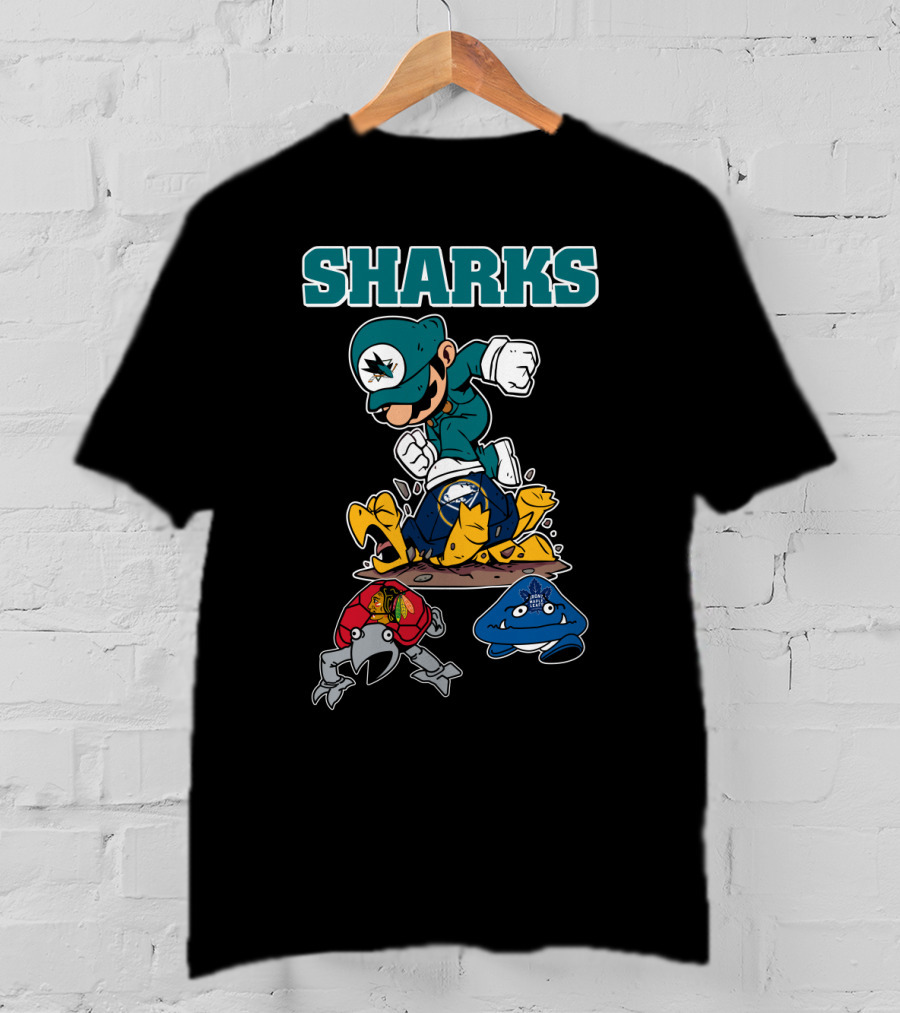 San Jose Sharks Character Crossover With Hockey Inspired Elements T-Shirt