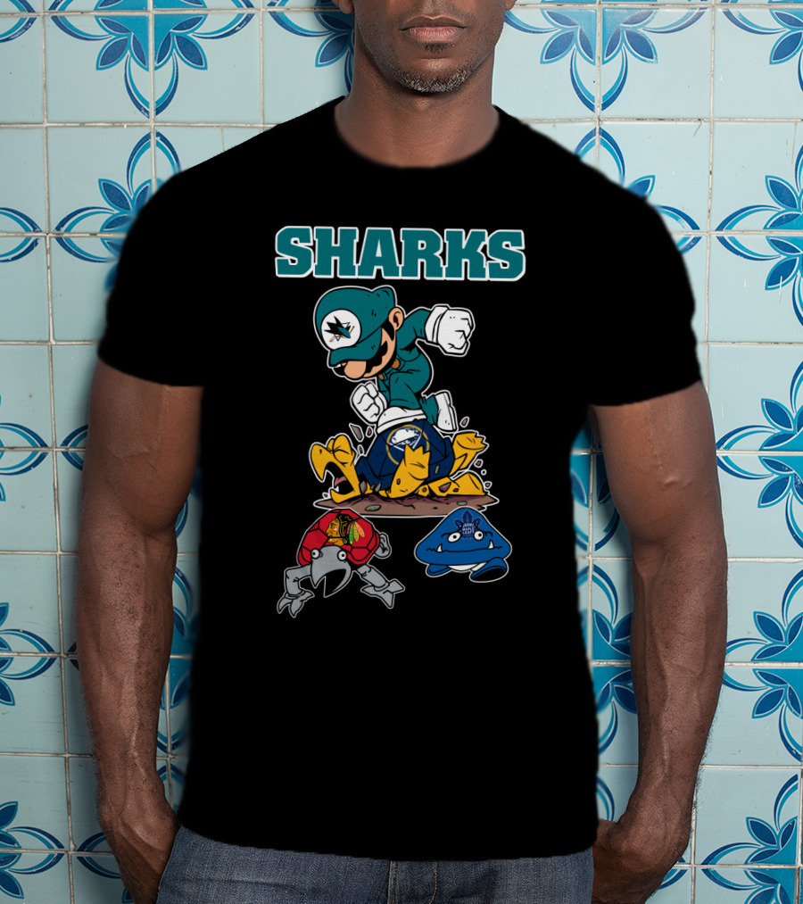 San Jose Sharks Character Crossover With Hockey Inspired Elements T-Shirt