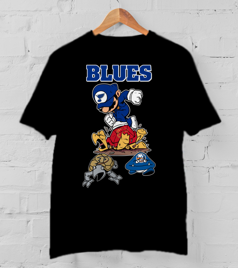 Blues St. Louis Hockey Style Parody With Video Game Character T-Shirt