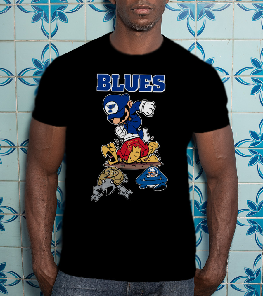 Blues St. Louis Hockey Style Parody With Video Game Character T-Shirt