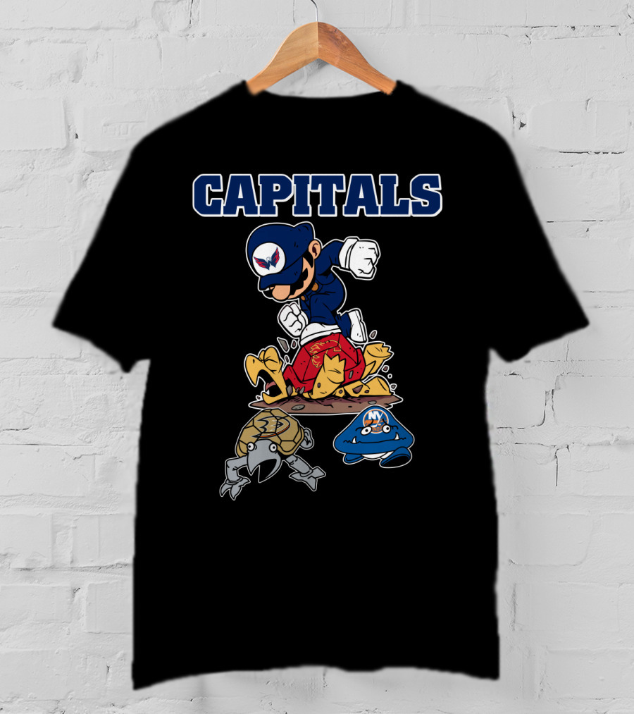 Capitals Washington Hockey Rivalry Cartoon Characters T-Shirt