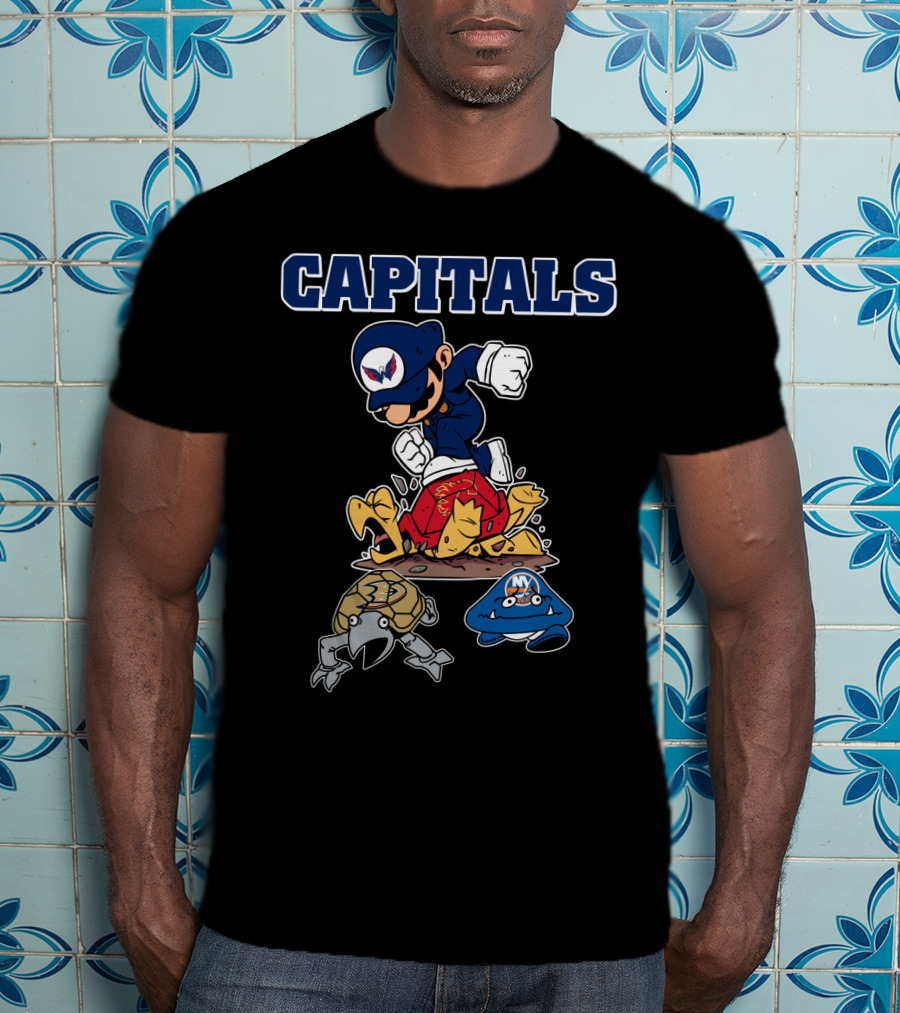 Capitals Washington Hockey Rivalry Cartoon Characters T-Shirt