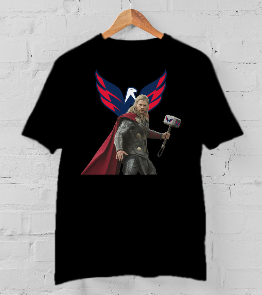 Thor Washington Capitals Marvel Crossover T-Shirt