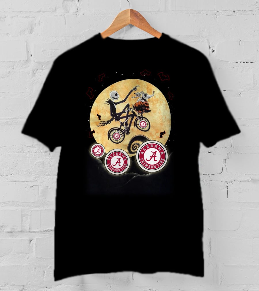 Halloween Alabama Crimson Tide Football Nightmare Theme T-Shirt