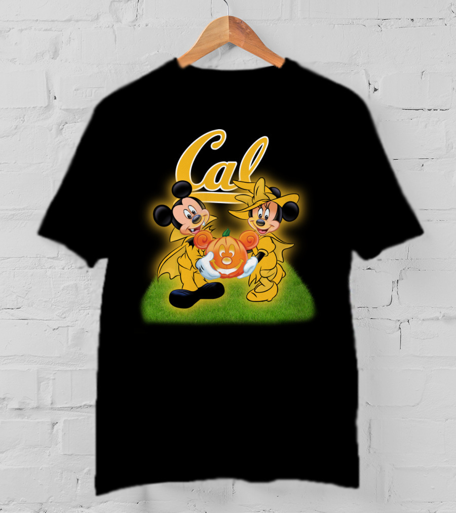 Cal Halloween With Mickey Mouse And Friends Hugging Pumpkin T-Shirt