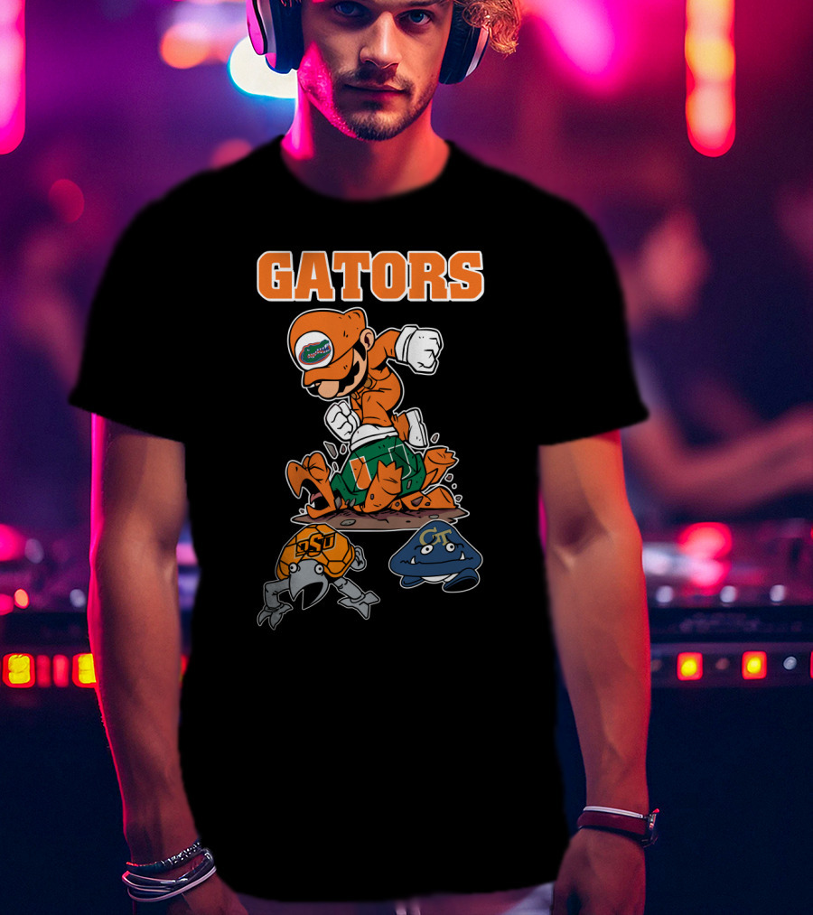 Florida Gators Halloween Football Rivalry Super Mario T-Shirt