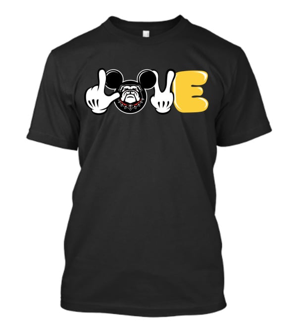 Love Georgia Football Mickey Bulldog T-Shirt
