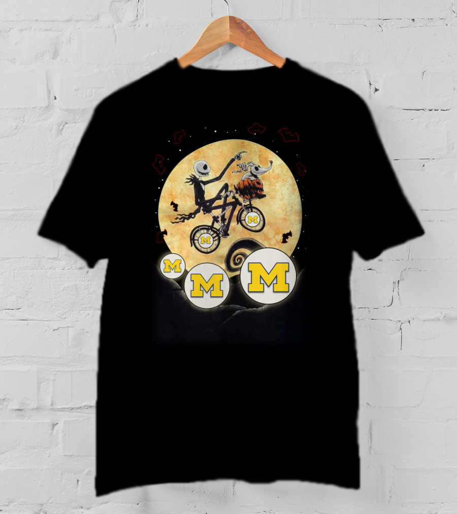 Halloween Michigan Football Nightmare Moon Bats T-Shirt