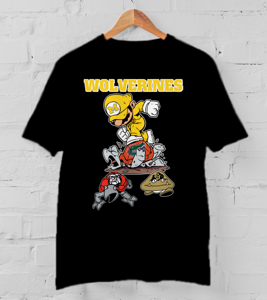 Wolverines Michigan Football Parody With M Character And Opponents T-Shirt