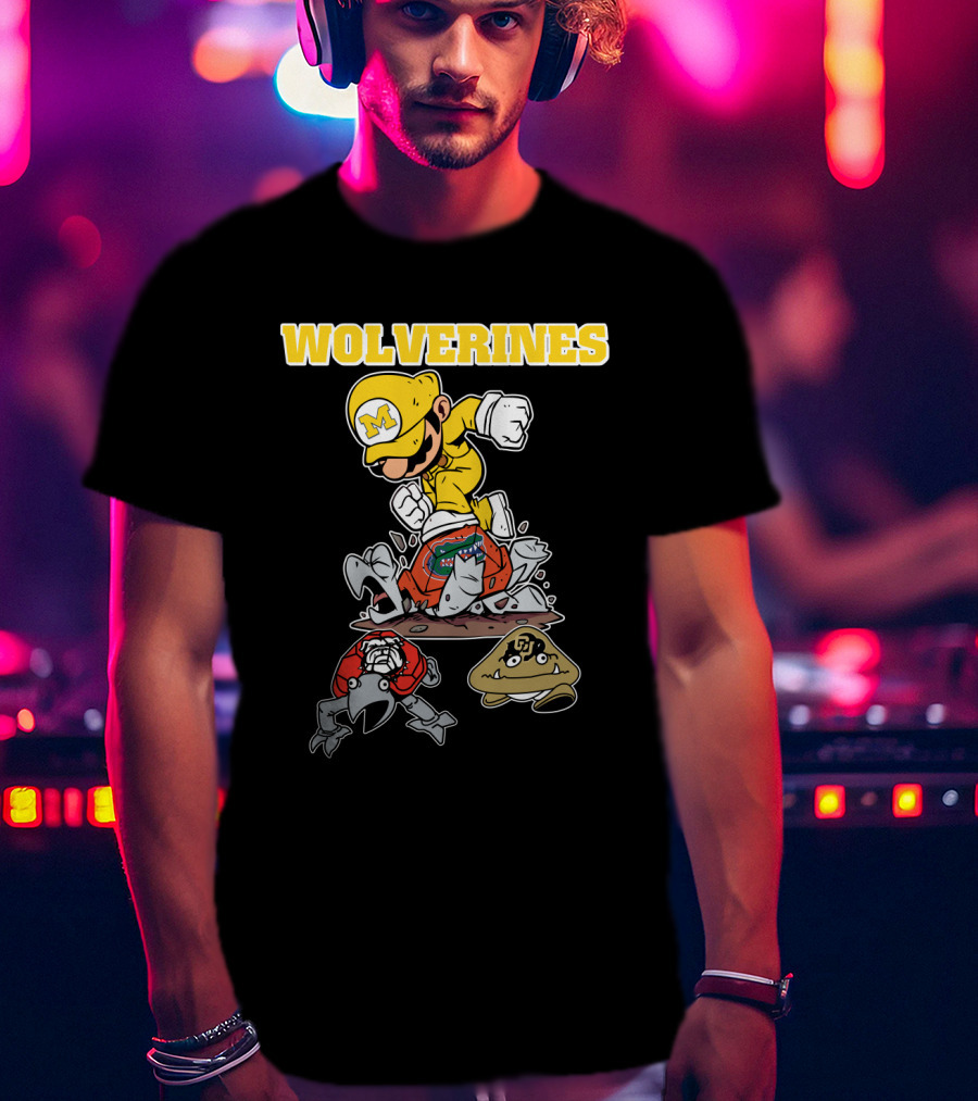 Wolverines Michigan Football Parody With M Character And Opponents T-Shirt