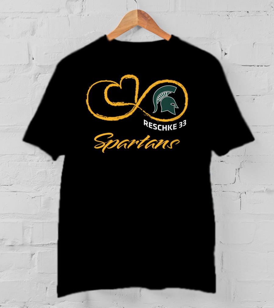 Spartans Reschke 33 Msu Football Infinity Helmet T-Shirt