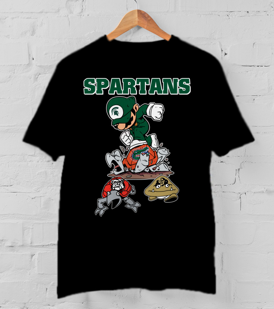 Spartans Msu Football Mario-Themed T-Shirt