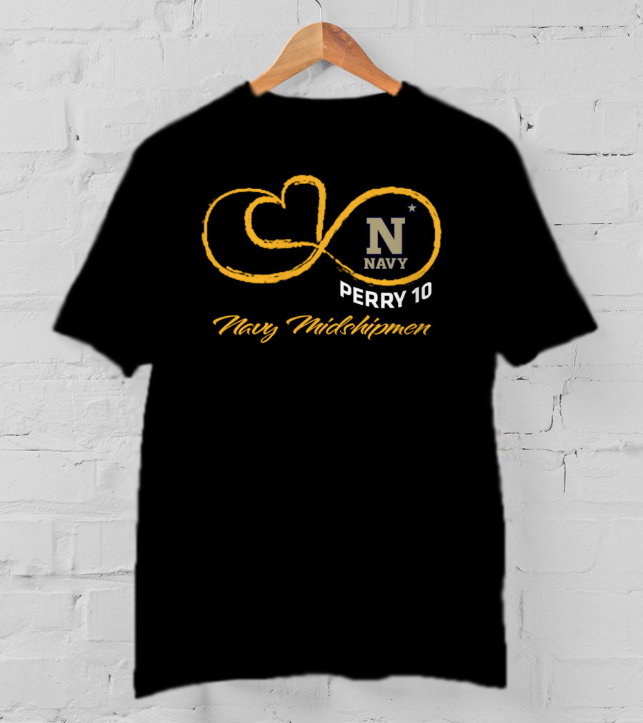 Navy Midshipmen Perry 10 Football Navy T-Shirt