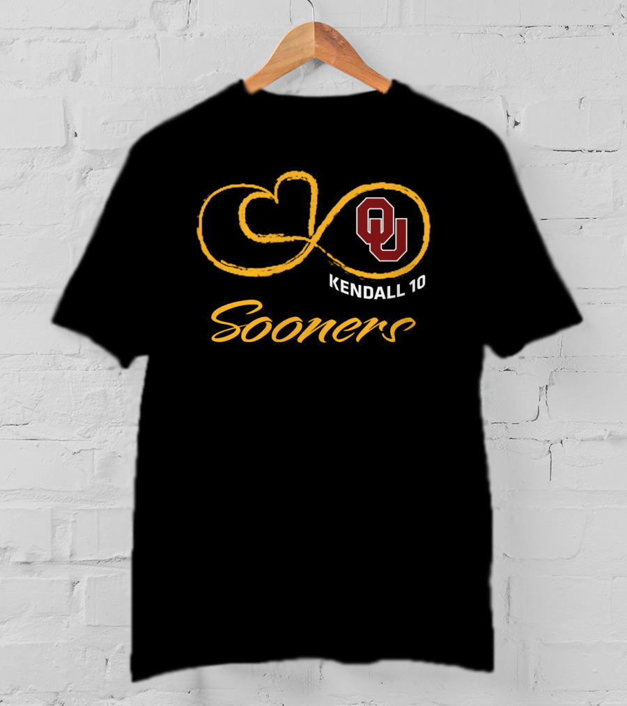 Kendall 10 Sooners Ou Football Infinity Symbol T-Shirt