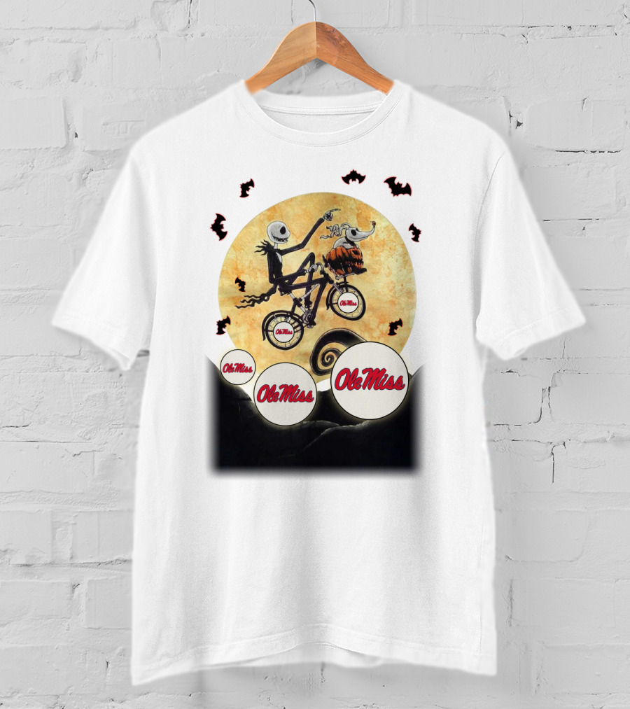 Ole Miss Halloween Football Nightmare Bicycle Ride T-Shirt