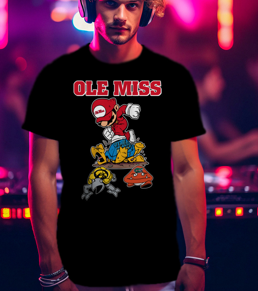 Ole Miss Football Mascots Collision With Inspired Characters T-Shirt