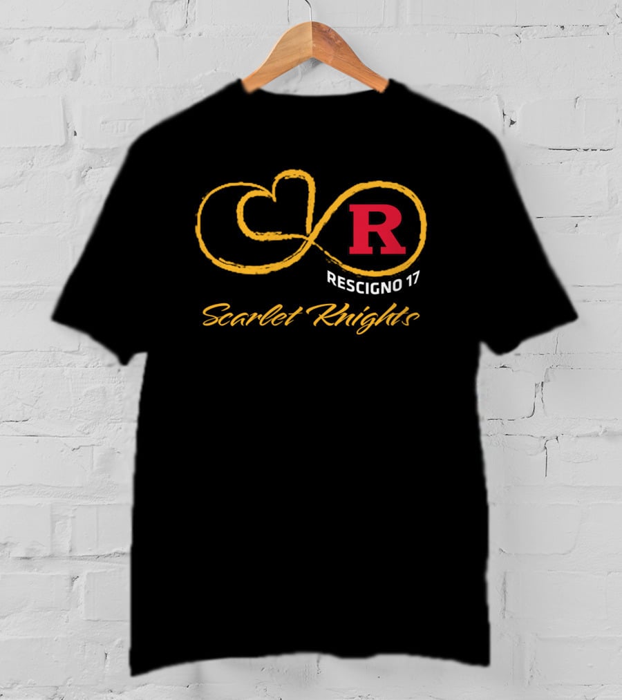 Rutgers Football Scarlet Knights Rescigno 17 R Infinity T-Shirt