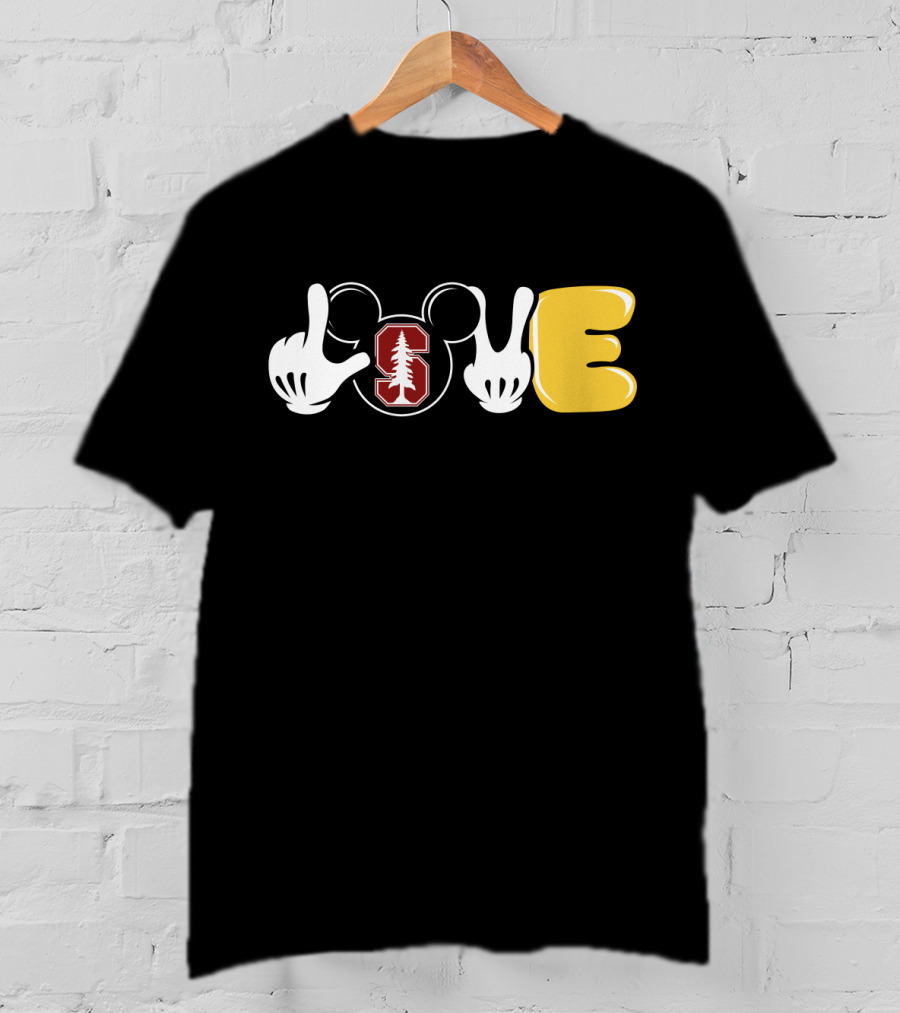 Stanford Football Love With Iconic Hand Gestures And Block S T-Shirt