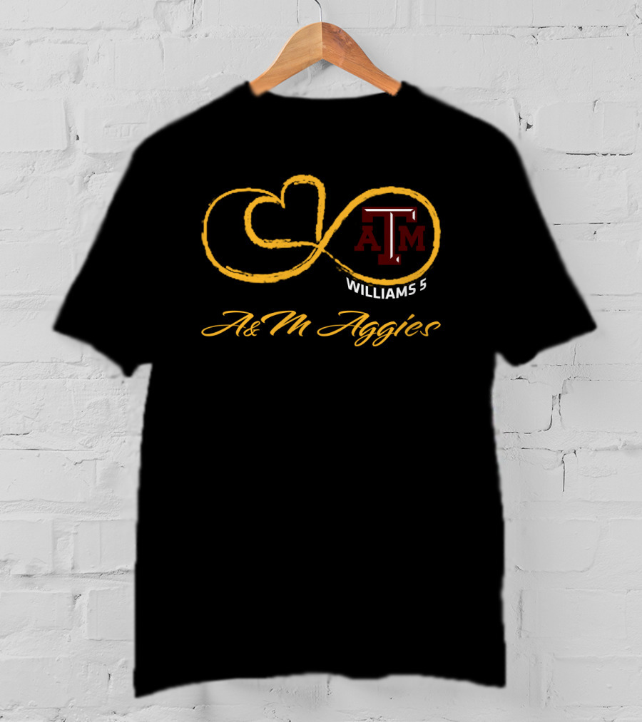 Texas A M Aggies Williams 5 A&M Infinity Loop T-Shirt