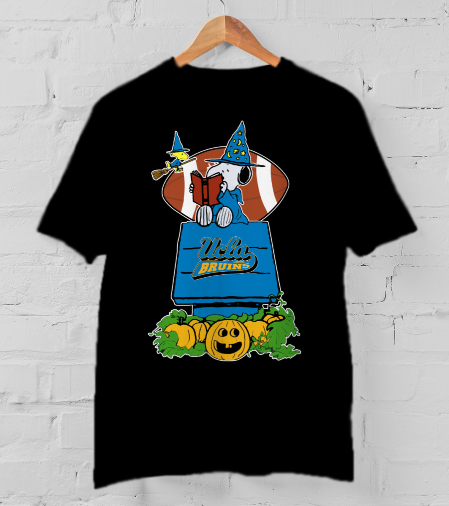 Halloween Ucla Bruins Football Peanuts Snoopy Witch Hat Pumpkins T-Shirt