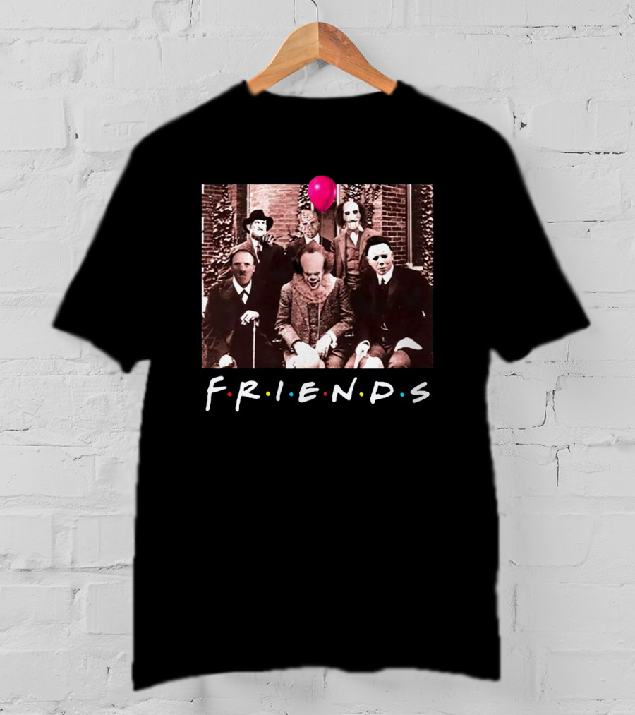 Yuliana Friends Horror Characters Halloween Balloon Theme T-Shirt