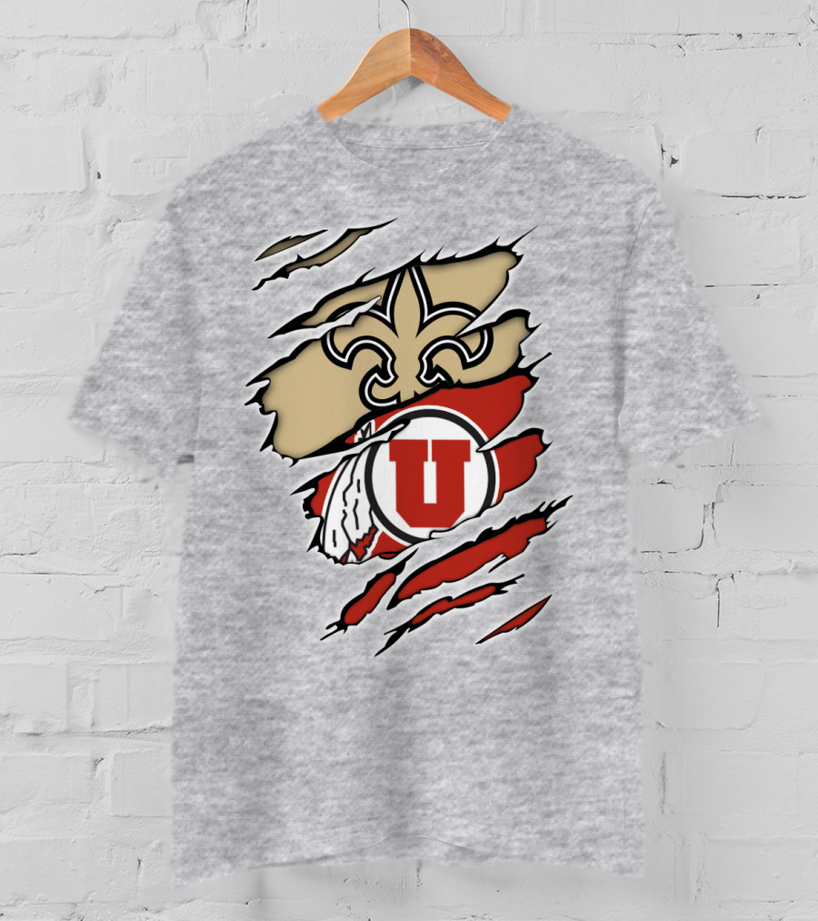 Saints And Utes Logo Fusion T-Shirt