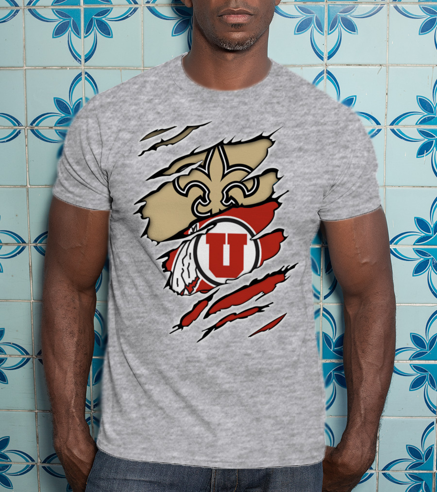Saints And Utes Logo Fusion T-Shirt