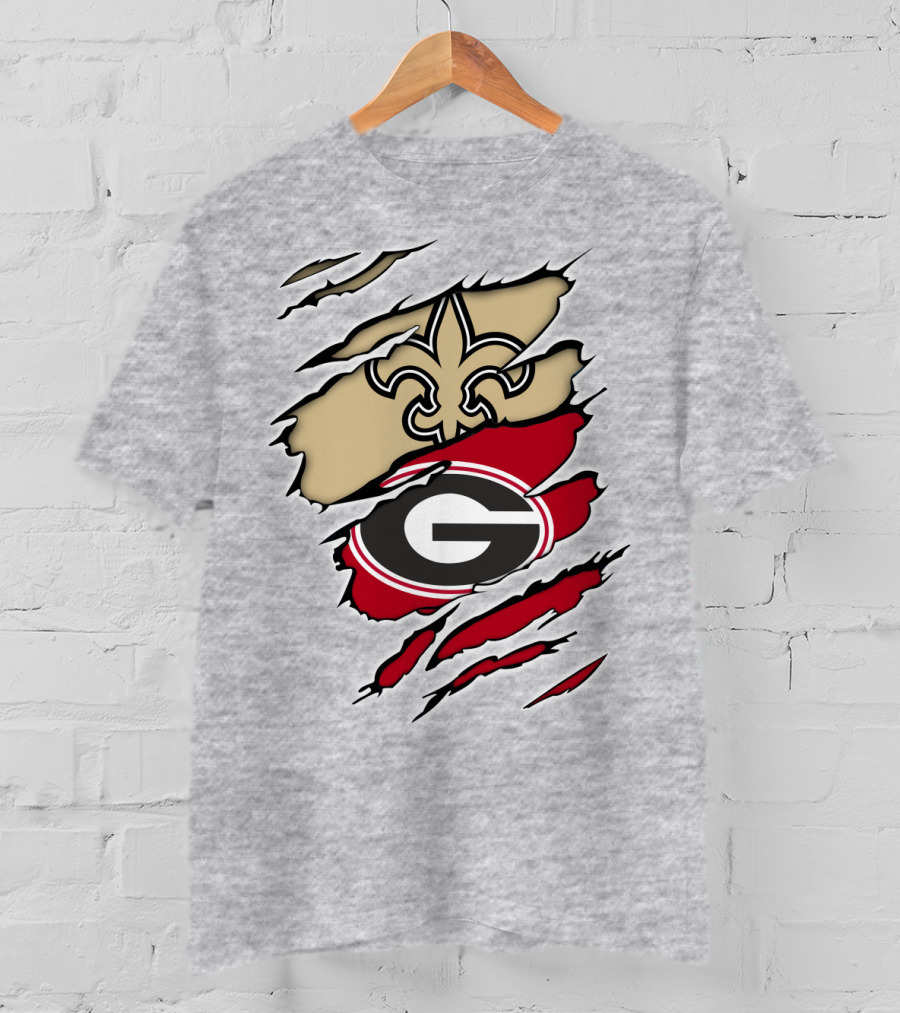 New Orleans Saints Georgia Bulldogs T-Shirt