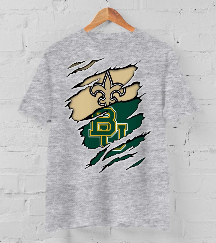 Saints Fleur-de-Lis Over Baylor Bears T-Shirt