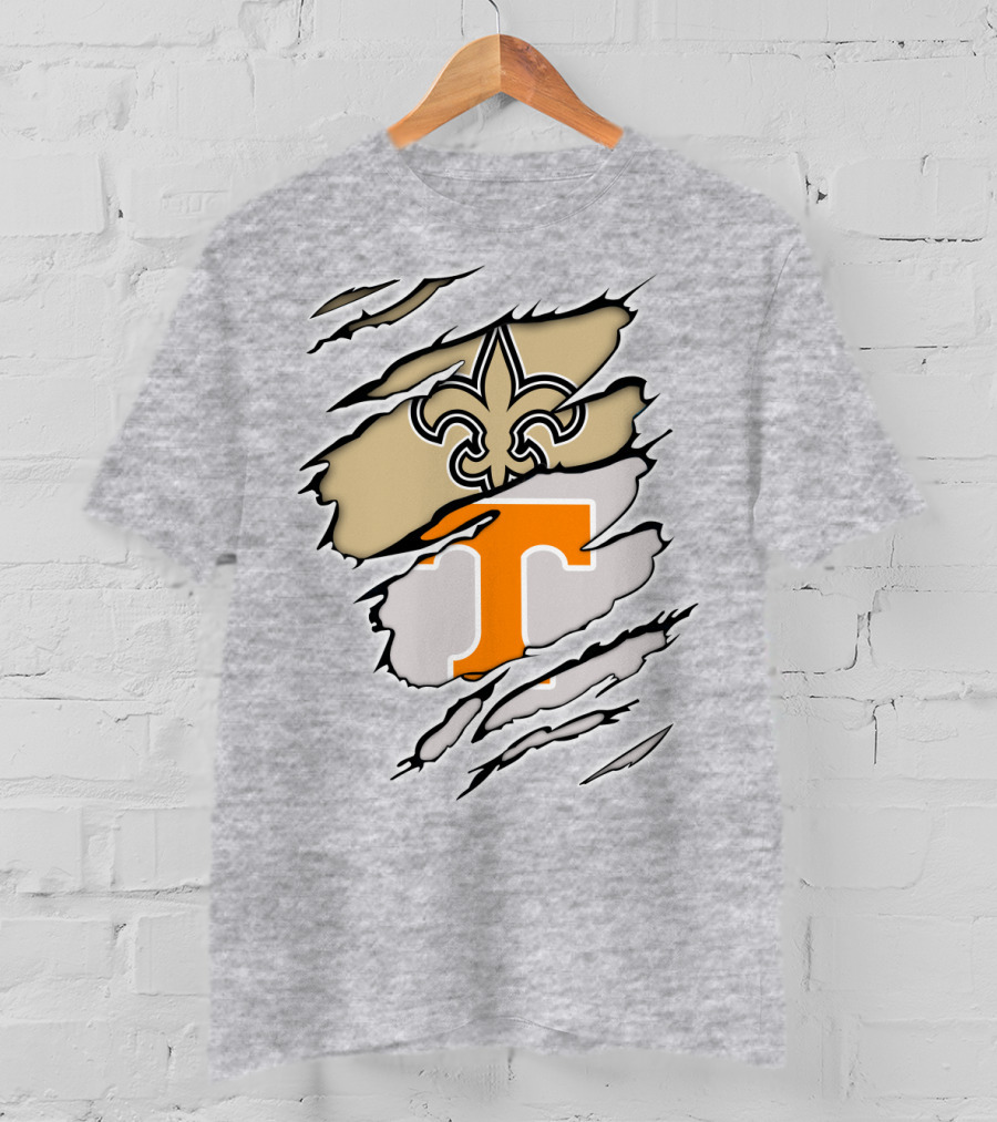 New Orleans Saints Tennessee Volunteers Fleur-de-Lis T T-Shirt