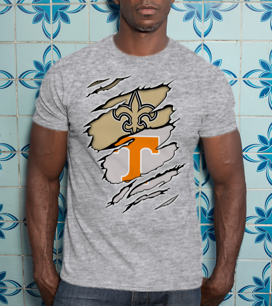 New Orleans Saints Tennessee Volunteers Fleur-de-Lis T T-Shirt