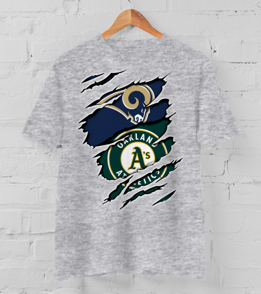 Rams Athletics Oakland A's Logo Clash T-Shirt